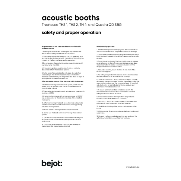 acoutic booths - users manual